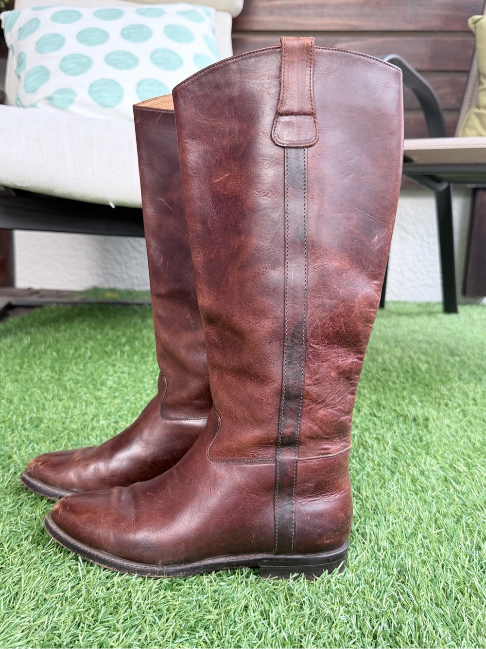 Cole Haan Tall Brown Leather Riding Boots – Classic Equestrian Style